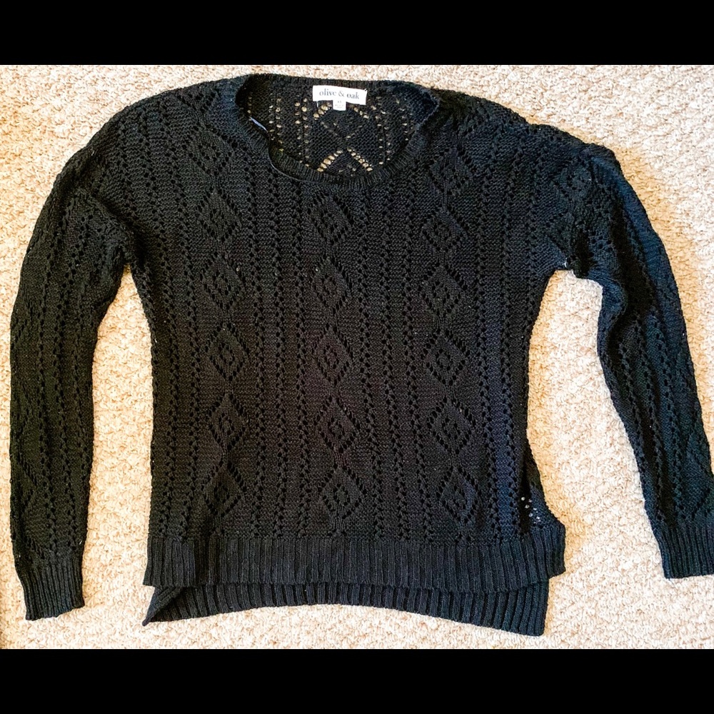 Black Lightweight Knit Sweater